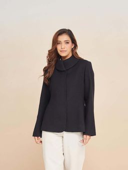 Fabindia - Black Wool Hand Woven Jacket