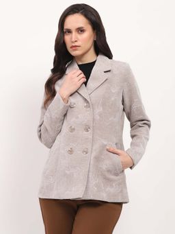 Global Republic - Notched Lapel Winter Coat For Women