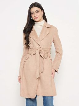 Madame - Belted Camel Brown Long Trench Coat