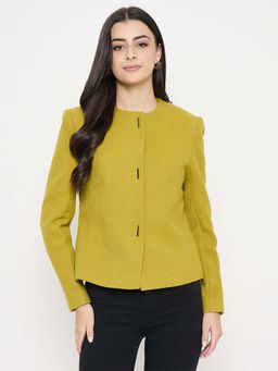 Madame - Round Neck Green Short Jacket