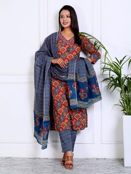 Atha Fashion - Indian Carnival Straight Kurta with Pant & Dupatta