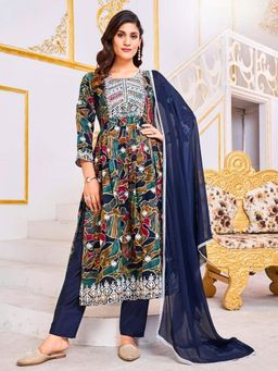 Atha Fashion - Mystic Floral Kurta with Pant & Dupatta