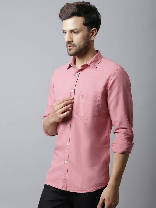 mens mauve dress shirt Short-Sleeve Movement Monterey - Blossom Geo Regular fit button Kirkland Signature Men's Tailored Fit