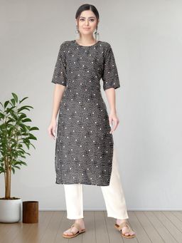 Gahan - Womens Black Festive & Printed Kurta with Pant