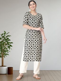 Gahan - Womens Black Festive & Printed Kurta with Pant