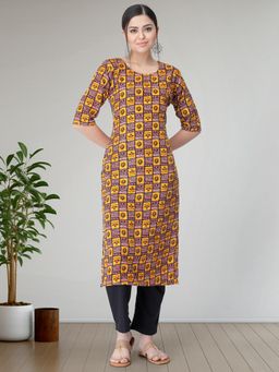 Gahan - Womens Multi-Color Festive & Casual Printed Kurta with Pant