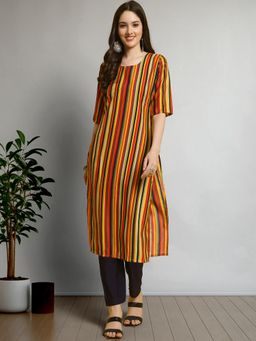 Gahan - Womens Multi-Color Festive & Printed Kurta with Pant