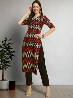 Gahan - Womens Multi-Color Festive & Casual Printed Kurta with Pant