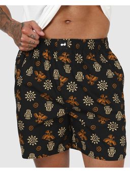 Bewakoof - Mens Black All Over Printed Boxers