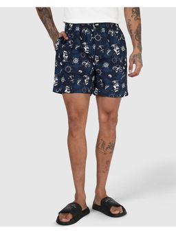 Bewakoof - Mens Moonlit Ocean Navy Blue All Over Printed Boxers