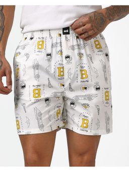Bewakoof - Dc Mens White Alyssum Batman All Over Printed Boxers