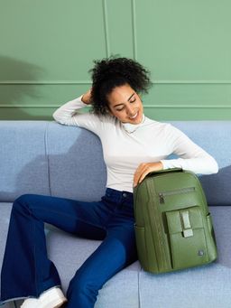 EUME - Unisex Nexa 25L Polyurethane Up To 15 Inch Laptop Backpack -Green