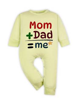 Arvesa - Yellow Mom and Dad Typography Romper