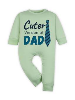 Arvesa - Green Cutest Version Of Dad Printed Romper