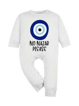 Arvesa - White No Nazar Please Printed Romper