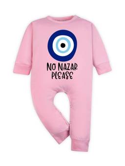 Arvesa - Pink No Nazar Please Printed Romper