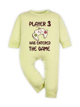 Arvesa - Yellow Player 3 Entered The Game Printed Romper