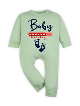 Arvesa - Green Baby Loading Printed Romper (0-3 Months)