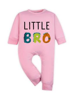 Arvesa - Pink Little Bro Printed Romper