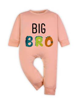 Arvesa - Peach Big Brother Printed Romper