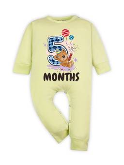 Arvesa - Yellow 5 Month Monthly Milestone Printed Romper (3-6 Months)