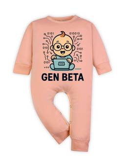 Arvesa - Peach Gen Beta Printed Romper
