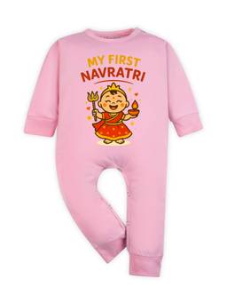 Arvesa - Pink My First Navratri Printed Romper