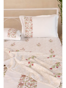 ADYA - Ruby & Charcoal Lily Cotton Dohar