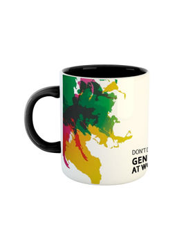 ARTBUG - Black Don't Disturb DND Genius At Work Printed Ceramic Coffee Mug
