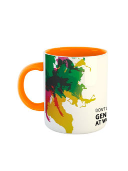 ARTBUG - Orange Don't Disturb DND Genius At Work Printed Ceramic Coffee Mug