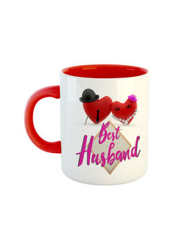 ARTBUG - Red Best Husband Printed Ceramic Coffee Mug