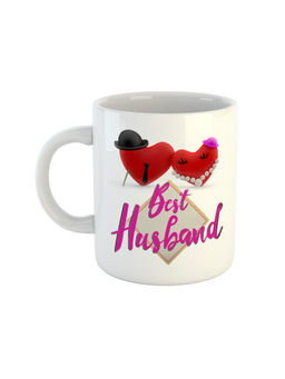 ARTBUG - White Best Husband Printed Ceramic Coffee Mug