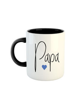ARTBUG - Black Best Papa Printed Ceramic Coffee Mug Best Gift For Fathers Day
