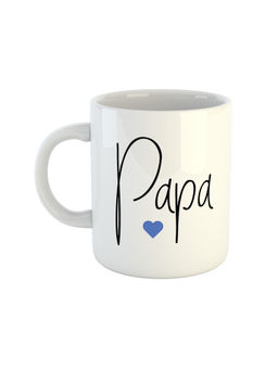 ARTBUG - White Best Papa Printed Ceramic Coffee Mug Best Gift For Fathers Day
