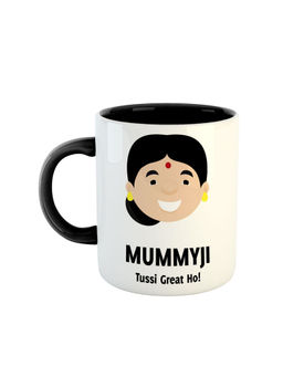 ARTBUG - Black Mummyji Tussi Great Ho Printed Ceramic Coffee Mug