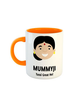 ARTBUG - Orange Mummyji Tussi Great Ho Printed Ceramic Coffee Mug