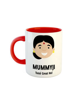 ARTBUG - Red Mummyji Tussi Great Ho Printed Ceramic Coffee Mug