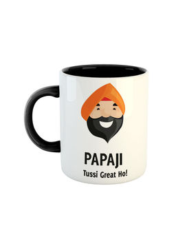 ARTBUG - Black Papaji Tussi Great Ho Printed Ceramic Coffee Mug