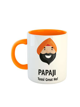 ARTBUG - Orange Papaji Tussi Great Ho Printed Ceramic Coffee Mug
