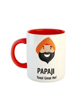 ARTBUG - Red Papaji Tussi Great Ho Printed Ceramic Coffee Mug