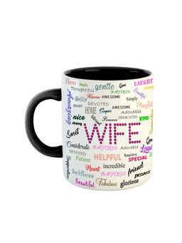 ARTBUG - Black Gifts For Wife For Birthday Anniversary Printed Ceramic Coffee Mug