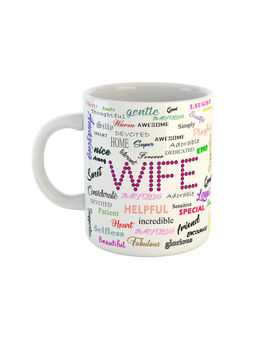 ARTBUG - White Gifts For Wife For Birthday Anniversary Printed Ceramic Coffee Mug