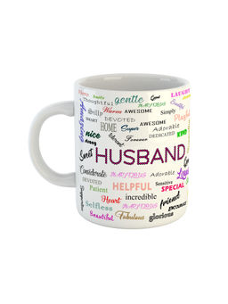 ARTBUG - White Gifts For Husband For Birthday Anniversary Printed Ceramic Coffee Mug