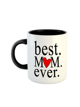ARTBUG - Black The Best Mom Ever Printed Ceramic Coffee Mug