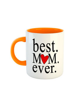 ARTBUG - Orange The Best Mom Ever Printed Ceramic Coffee Mug