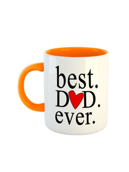 ARTBUG - Orange The Best Dad Ever Printed Ceramic Coffee Mug