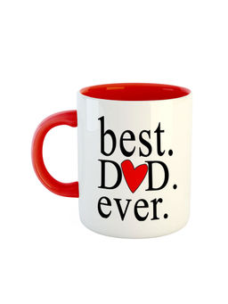 ARTBUG - Red The Best Dad Ever Printed Ceramic Coffee Mug