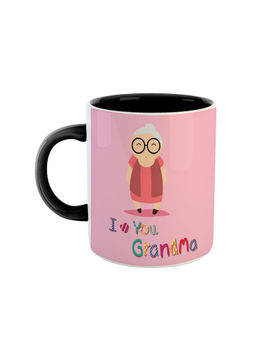ARTBUG - Black I Love You Grandma Quote Cute Grandma Printed Ceramic Coffee Mug
