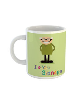 ARTBUG - White I Love You Grandpa Quote Cute Granddad Printed Ceramic Coffee Mug