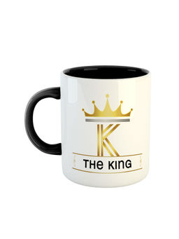 ARTBUG - Black The King Printed Ceramic Coffee Mug